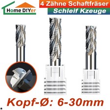 6-30mm HSS Schruppfräser CNC Drehmaschine 4 Zähne Fräser Schaftfräser Router Bit