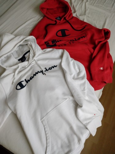 Champion hoodie weiß - &, rot