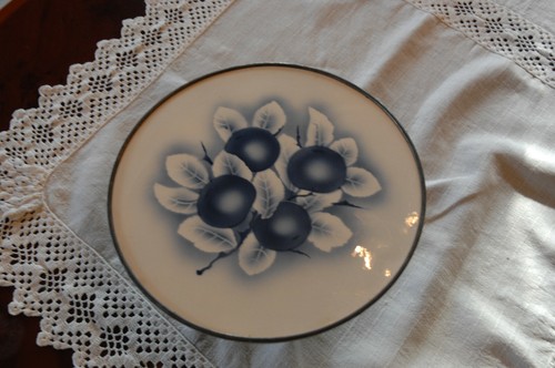 Tortenplatte auf fuß shabby - tortenplatte, fuß-