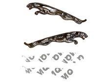 2x 9,5cm. Jaguar 3-D Chrom Emblem Badge Zeichen für Kotflügel