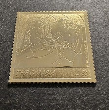 Briefmarke Gold Gambia Papst