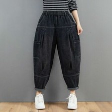 Damen Jeans Haremshose Hose