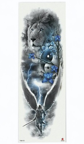Xxl temporäres tattoo löwe - xxl,