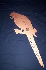 Kupfer Motiv, Papagei, Ara, Wetterfahne, Wetterhahn, Wandbild, Deko selber bauen