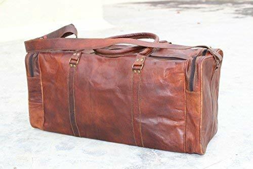 Vintage leder reisetasche - reisetasche, 24"