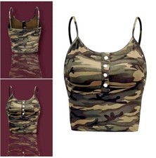 Damen camouflage tanktop kurz - damen,