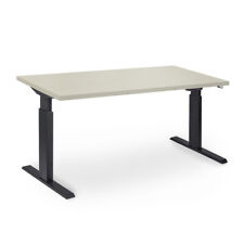 Schreibtisch elektrisch höhenverstellbar Gestell Alu schwarz Bürotisch Tisch