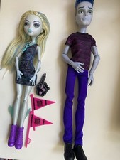 Lagoona Blue, Slo-Mo Student Disembody Council Monster High Puppen Set, Rare