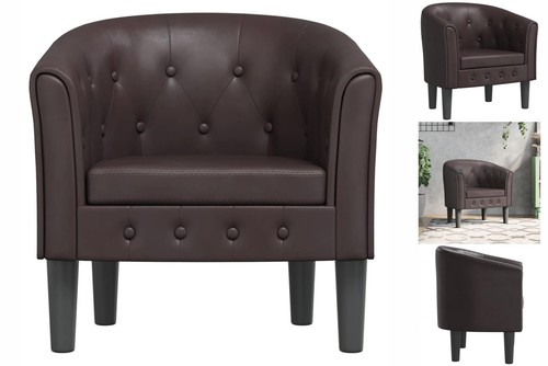 Clubsessel braun kunstleder - clubsessel,