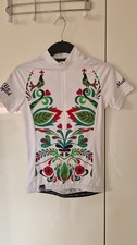 MALOJA Trikot Radtrikot weiß mit Blumen russisch Gr. S