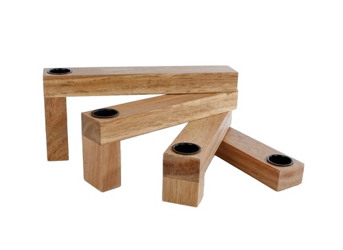 Holz stabkerzen halter - stabkerzen,
