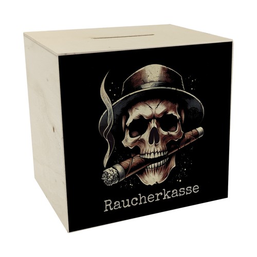 Raucherkasse mit totenkopf - raucherkasse,