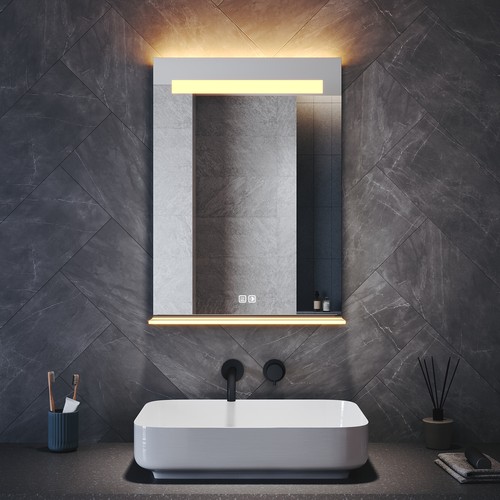 Badspiegel mit led ablage - led,