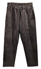 JOOP dunkelbraune Velourslederhose Echtleder Gr. 40