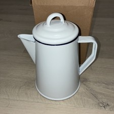 EMAILLE KAFFEEKANNE WEISS