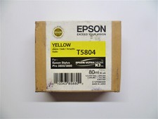 Original Epson T5804 gelb Stylus Pro 3800 3880 OVP DATUM 2012-2017