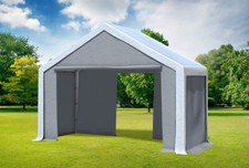 Partyzelt 4x2m Weiß Grau PVC