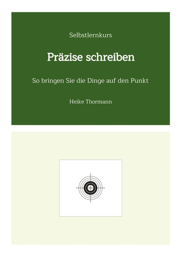 Selbstlernkurs präzise - selbstlernkurs:,