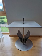 Fischer Helix Beistelltisch Edelstahl/weiß