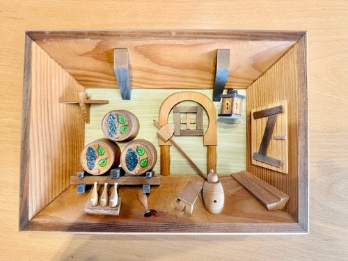 Wandbild holz weinkeller - 3d,
