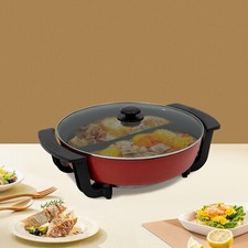 6L Elektrischer Kochtopf Tischplatte Küche Chinesischer Kochtopf Mit Glas Deckel