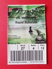 Used Ticket UEFA CL Cup 2008/09 VfL Wolfsburg vs Rapid Bukarest Bucuresti