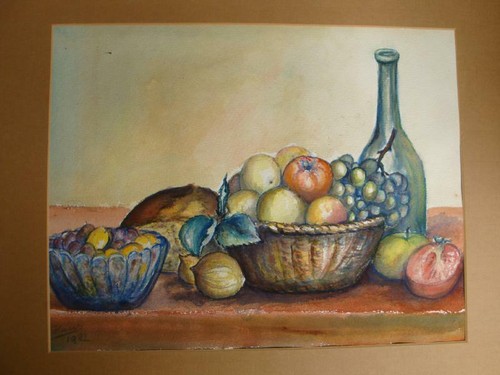 Aquarell obst stillleben - stillleben, sign