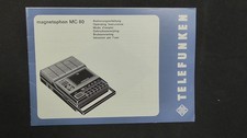 Telefunken Bedienungsanleitung Cassettenrekorder Telefunken magnetophon MC80