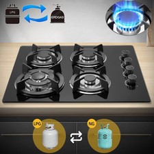 60CM Gaskochfeld Glas Einbau