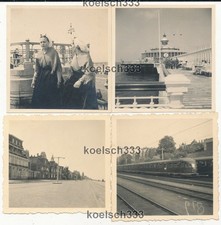 4 Fotos Holland Zandvoort Scheveningen Eisenbahn Seebrücke Westfeldzug 1940