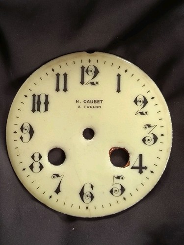 Altes emaillezifferblatt uhr - altes,