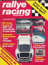 rallye racing 4/1978. BMW M1; Alfetta 2000, BMW 733i, Schnitzer-BMW 320 Turbo.