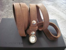 LUCA KAYZ WICKELGÜRTEL 2 CM MIT SCHLIEßE wNEU 90 CM BRAUN TAUPE WOW