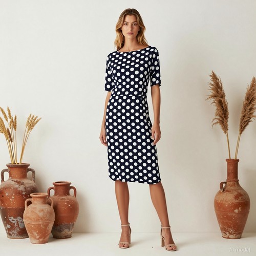Retro rockabilly midi kleid - rockabilly,