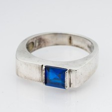 Silberring Blauer Stein 925er
