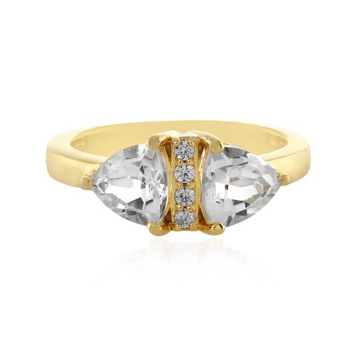 Trilliant weißtopas ring aus - ring,