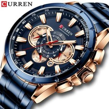 Curren Herrenuhren Top-Marke Luxus Chronograph Quarz Herren Sport Armbanduhr