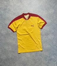 Vintage Puma 80er 70er Fußball Shirt Fußball Trikot Gelb Größe S-M