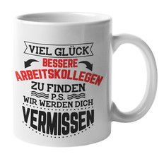 Trendation Jobwechsel Tasse Geschenk Kollegin Kollege Lustig Abschiedsgeschenk 