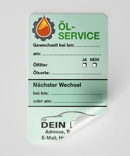 Öl - Service KFZ Aufkleber