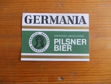 altes Bieretikett Brauerei Germania Wiesbaden