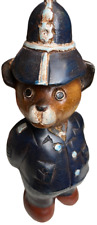 Holz Bär Polizist Polizei Wachtmeister Deko Figur 26cm Dekoration Retro Vintage