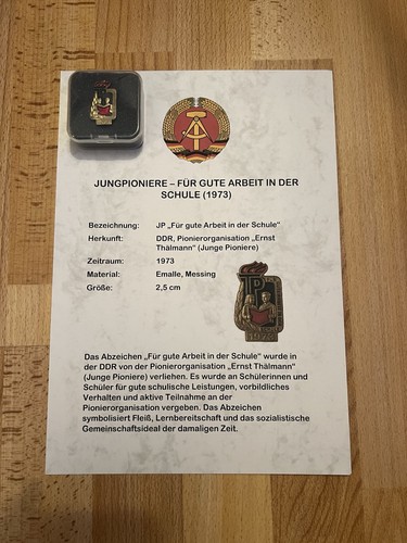 Ddr jungpioniere abzeichen - jungpioniere,