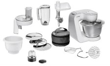 Bosch MUM58257 Küchenmaschine MUM  5 Creation Line, White & Silver, ungenutzt