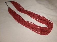 Sehr schönes, altes imposantes 19 Strang Korallen Collier "Vintage"