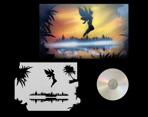Airbrush schablone step by - schablone,