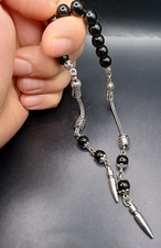 Zaza Tesbih OSMANLI Oniks Kurşun Tespih, Misbaha, Onyx islamische Gebetskette