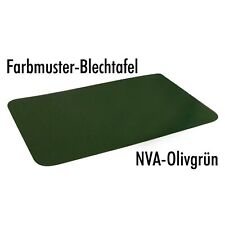 Farbmusterblech Leifalit - Olivgrün, matt - passend für NVA-Motorräder