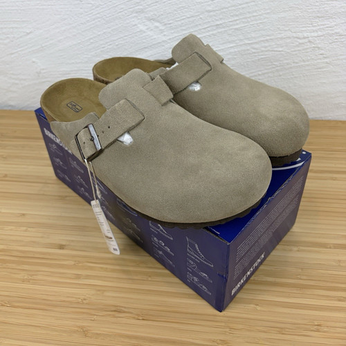 Birkenstock boston taupe suede - birkenstock,