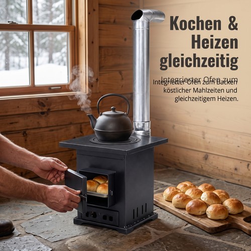 Holzofen mit integriertem
